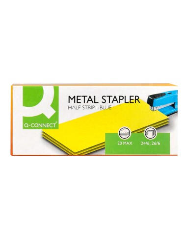 Grapadora q-connect kf02149 metalica azul...
