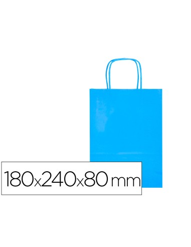 Bolsa papel q-connect celulosa celeste xs con...