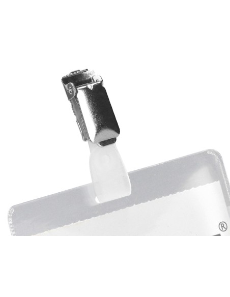 Identificador con pinza q-connect kf01560 60x90 mm con apertura superior