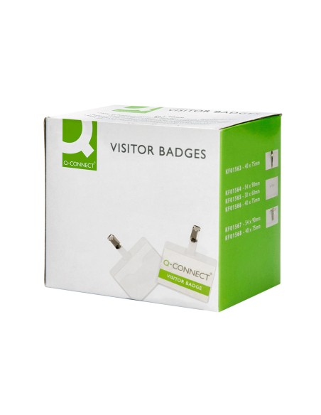 Identificador con pinza q-connect kf01560 60x90 mm con apertura superior