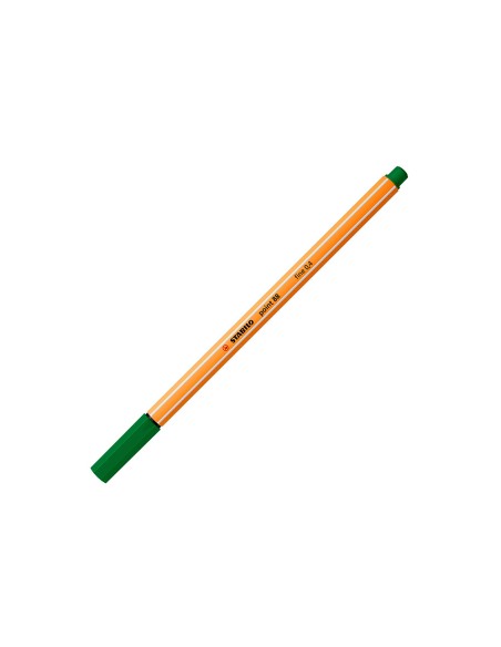 Rotulador stabilo punta de fib ra point 88 verde punta fina 0,4mm