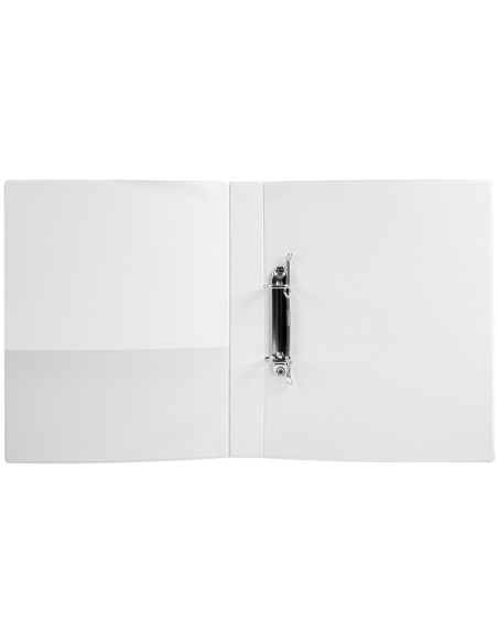 Carpeta canguro 2 anillas mixtas 25mm liderpapel a4 plastico color blanco