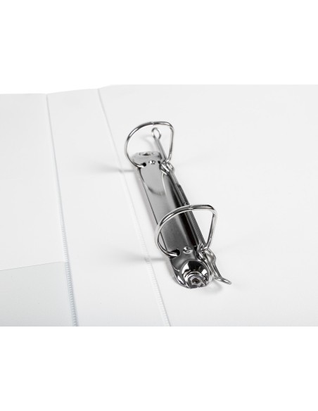 Carpeta canguro 2 anillas mixtas 25mm liderpapel a4 plastico color blanco