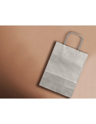 Bolsa papel q-connect kraft plata xs con asa...