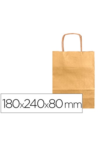 Bolsa papel q-connect kraft oro xs con asa...