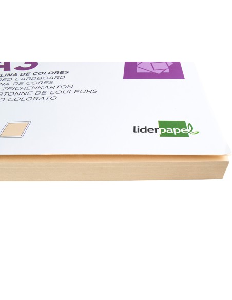 Cartulina liderpapel a3 180g/m2 crema paquete de 100 hojas