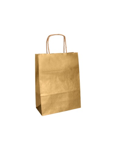 Bolsa papel q-connect kraft oro xs con asa...