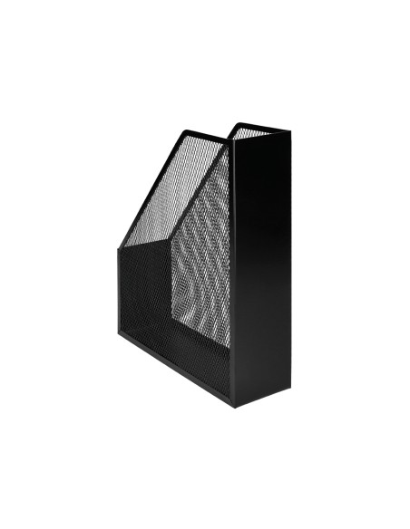 Revistero metalico q-connect rejilla negro 79x289x250 mm