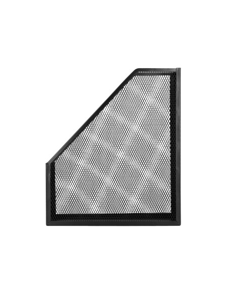 Revistero metalico q-connect rejilla negro 79x289x250 mm