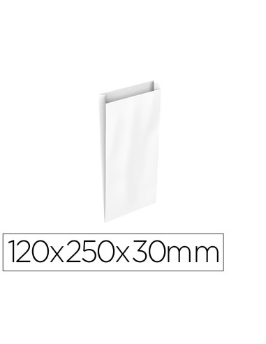 Sobre papel basika celulosa blanco con fuelle...