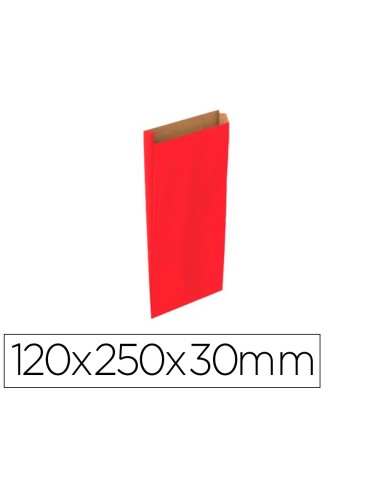 Sobre papel basika kraft rojo con fuelle xs...