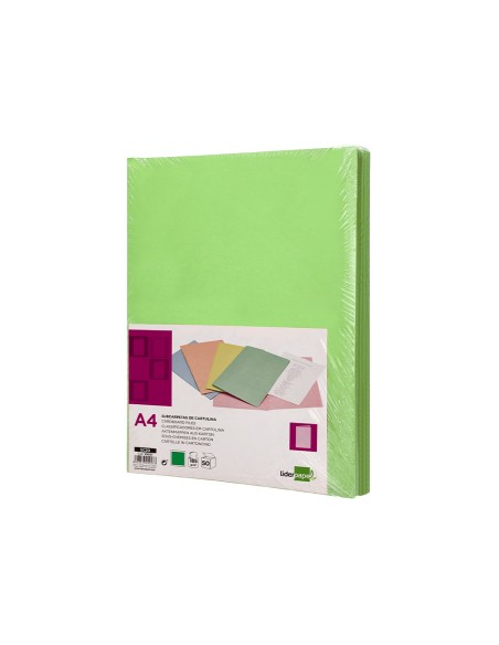 Subcarpeta liderpapel din a4 verde intenso 180g/m2