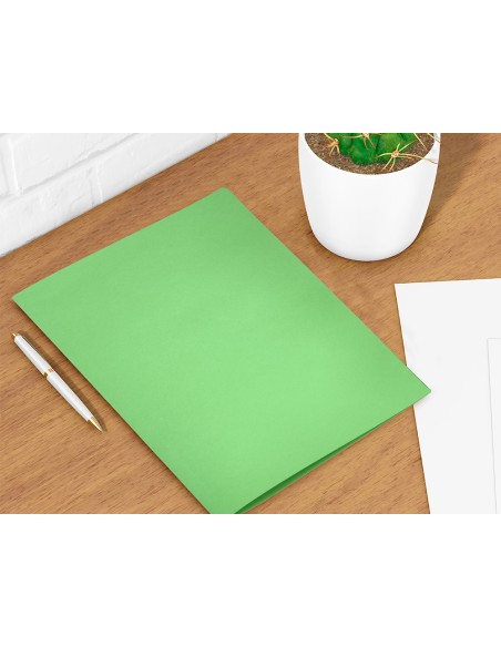 Subcarpeta liderpapel folio verde intenso 180g/m2