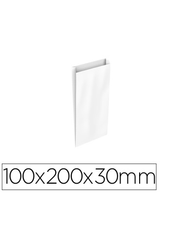 Sobre papel basika celulosa blanco con fuelle...