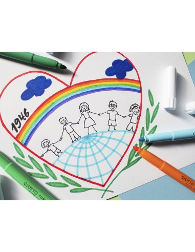 Rotulador giotto turbo maxi caja de 12 colores...