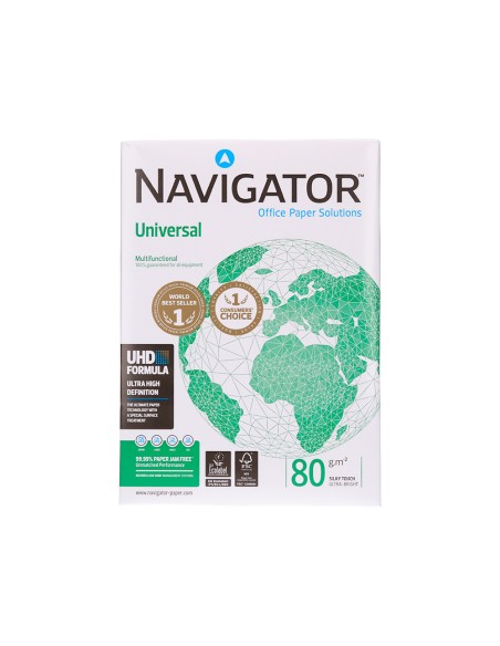 Papel fotocopiadora navigator din a4 80 gramos paquete de 500 hojas