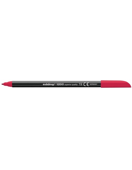 Rotulador edding punta fibra 1200 carmin n. 19 punta redonda 0.5 mm