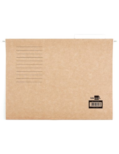 Carpeta colgante liderpapel folio kraft