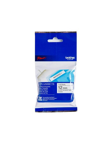 Cinta brother mk-231 blanco-negro 12mm longitud 8 m