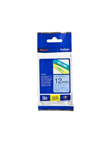 Cinta brother tze531 azul-negro 12mm longitud 8 m