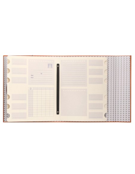 Carpeta clasificadora liderpapel 12 departamentos folio prolongado carton forrado naranja