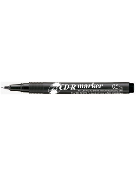 Rotulador artline para cd punta de fibra permanente ek-883 negro -punta redonda 0.5 mm
