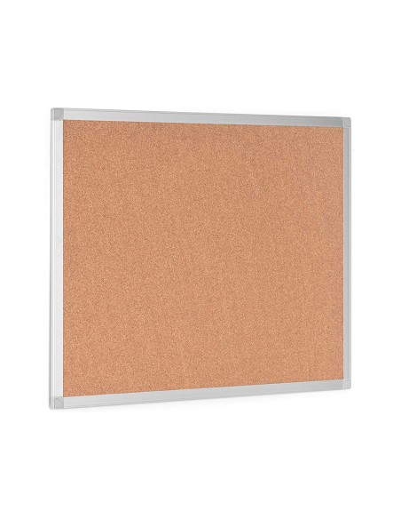 Pizarra corcho q-connect marco de aluminio 90x60 cm