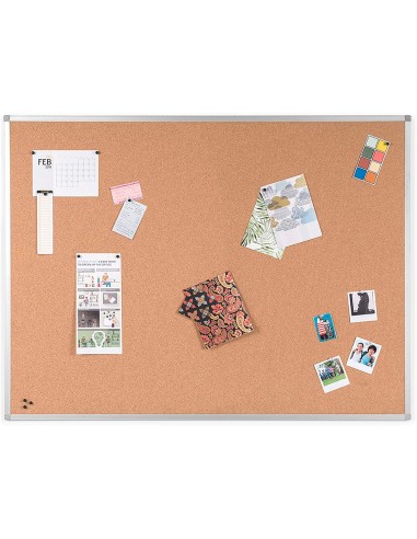 Pizarra corcho q-connect 60x45 cm marco aluminio