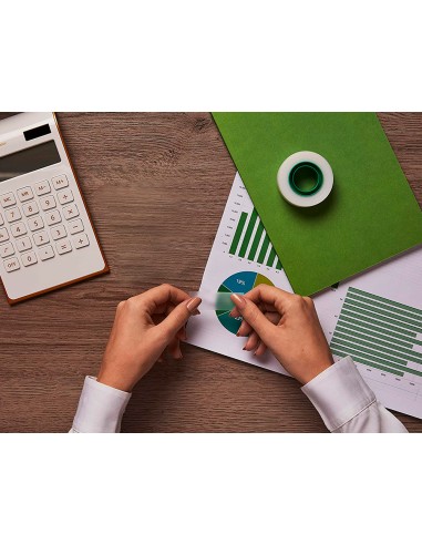 Cinta adhesiva q-connect invisible 33 m x 19 mm