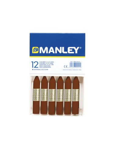 Lapices cera manley unicolor pardo n.29 caja de...