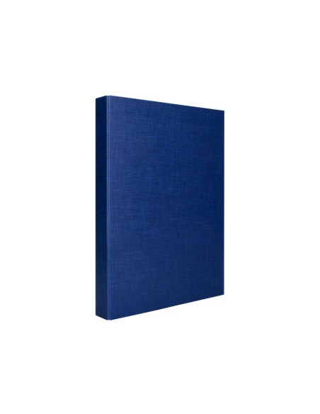 Carpeta de 4 anillas 25mm mixtas liderpapel folio carton forrado paper coat azul