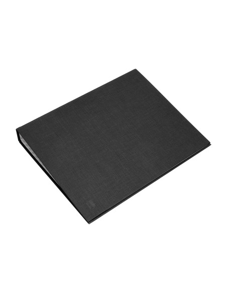 Carpeta de 4 anillas 25mm mixtas liderpapel folio carton forrado paper coat negra