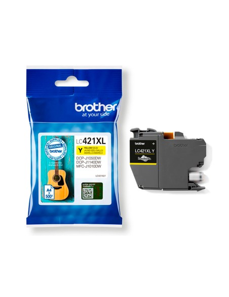 Ink-jet brother lc421xly dcp-j1050dw / dcp-j1140dw / mfc-j10 amarillo 500 paginas