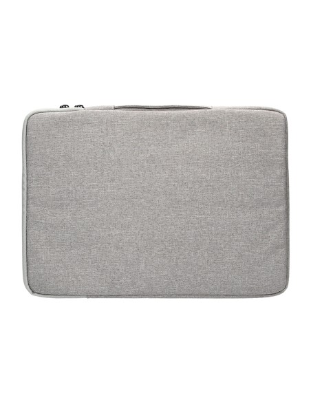 Funda para portatil q-connect 13,3\" con asa 1 bolsillo exterior con cremallera color gris 350x250x25 mm