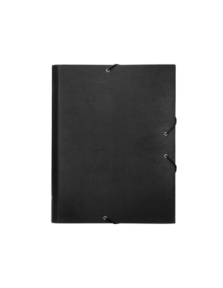 Carpeta clasificadora liderpapel 12 departamentos folio prolongado carton forrado negra