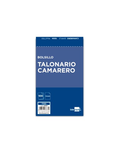 Talonario liderpapel camarero bolsillo original...
