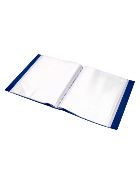 Carpeta liderpapel personaliza 37732 40 fundas canguro polipropileno din a4 azul portada y lomo personalizable
