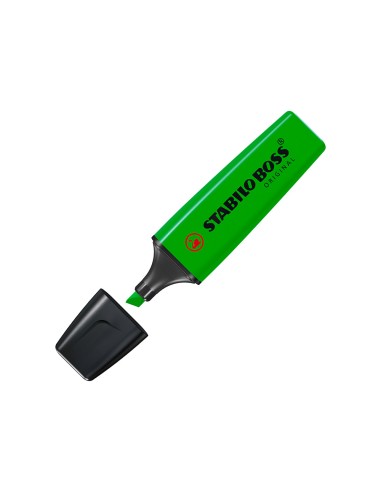 Rotulador stabilo boss fluorescente 70 verde