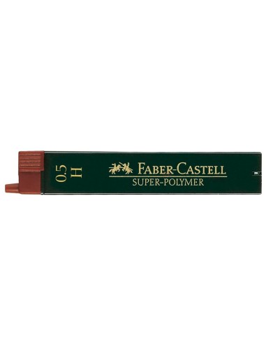 Minas faber grafito 9065 0,5 mm h estuche de 12...