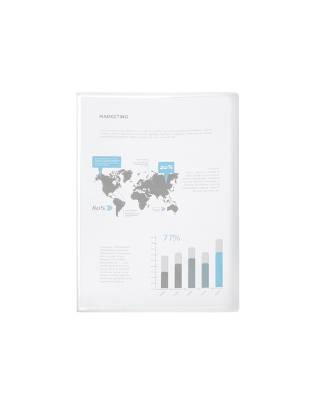 Carpeta liderpapel escaparate 40 fundas polipropileno din a3 transparente translucido