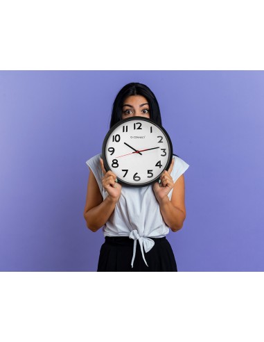 Reloj q-connect de pared plastico oficina...