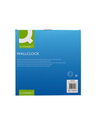 Reloj q-connect de pared plastico oficina...