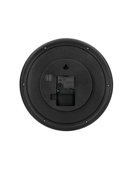 Reloj q-connect de pared plastico oficina redondo 30 cm marco negro