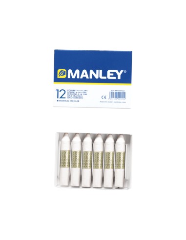 Lapices cera manley unicolor blanco n.1 caja de...