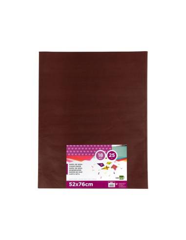Papel seda liderpapel marron 52x76 cm 18 gr...