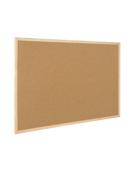 Pizarra corcho q-connect 60x40 cm marco de madera
