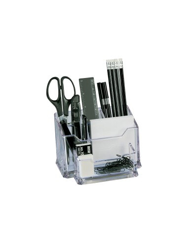 Organizador liderpapel transparente con accesorios