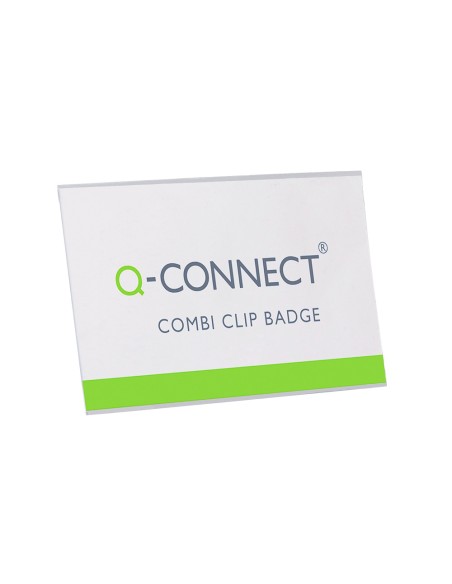 Identificador con pinza e imperdible q-connect kf01567 54x90 mm