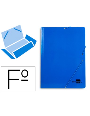 Carpeta liderpapel gomas folio 3 solapas carton...