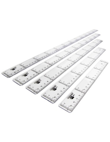 Regla liderpapel plastico cristal 50 cm